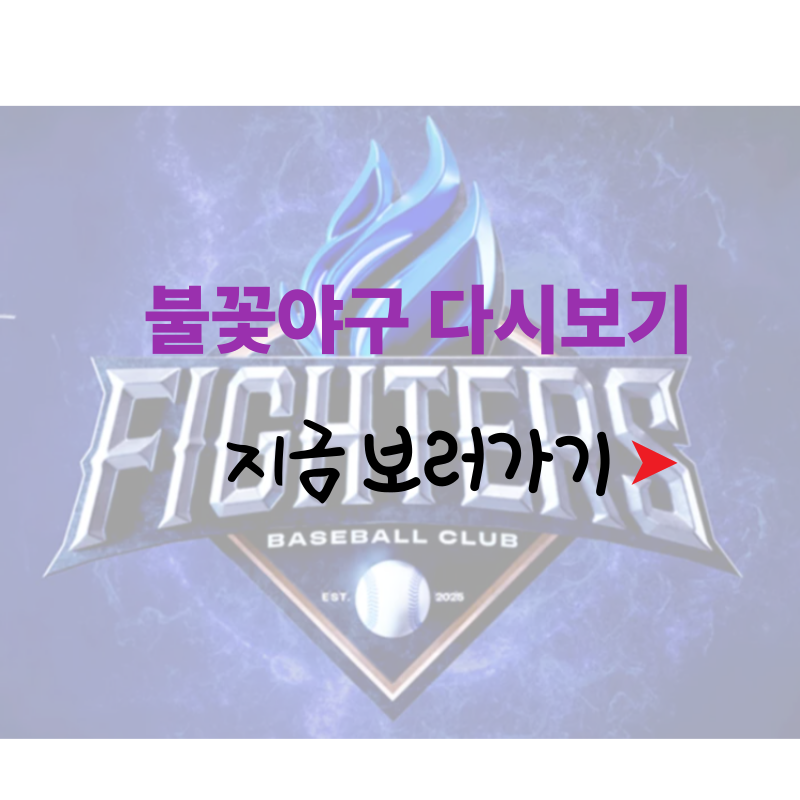 불꽃야구 다시보기 바로가기