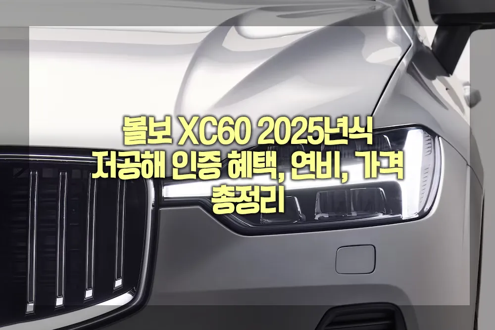 볼보 XC60 2025년식 저공해 인증 혜택 연비 가격