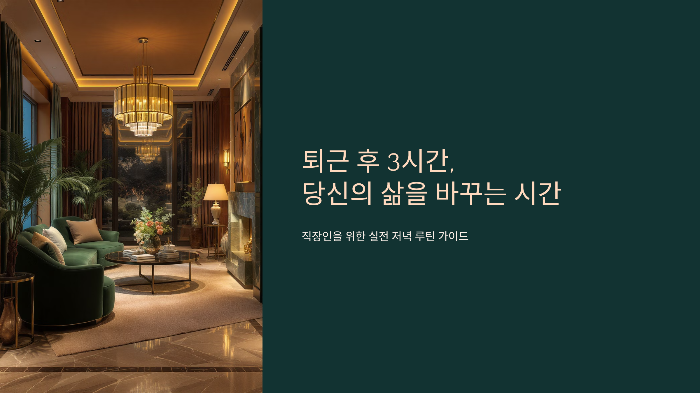 퇴근 후 생산성 습관 만들기