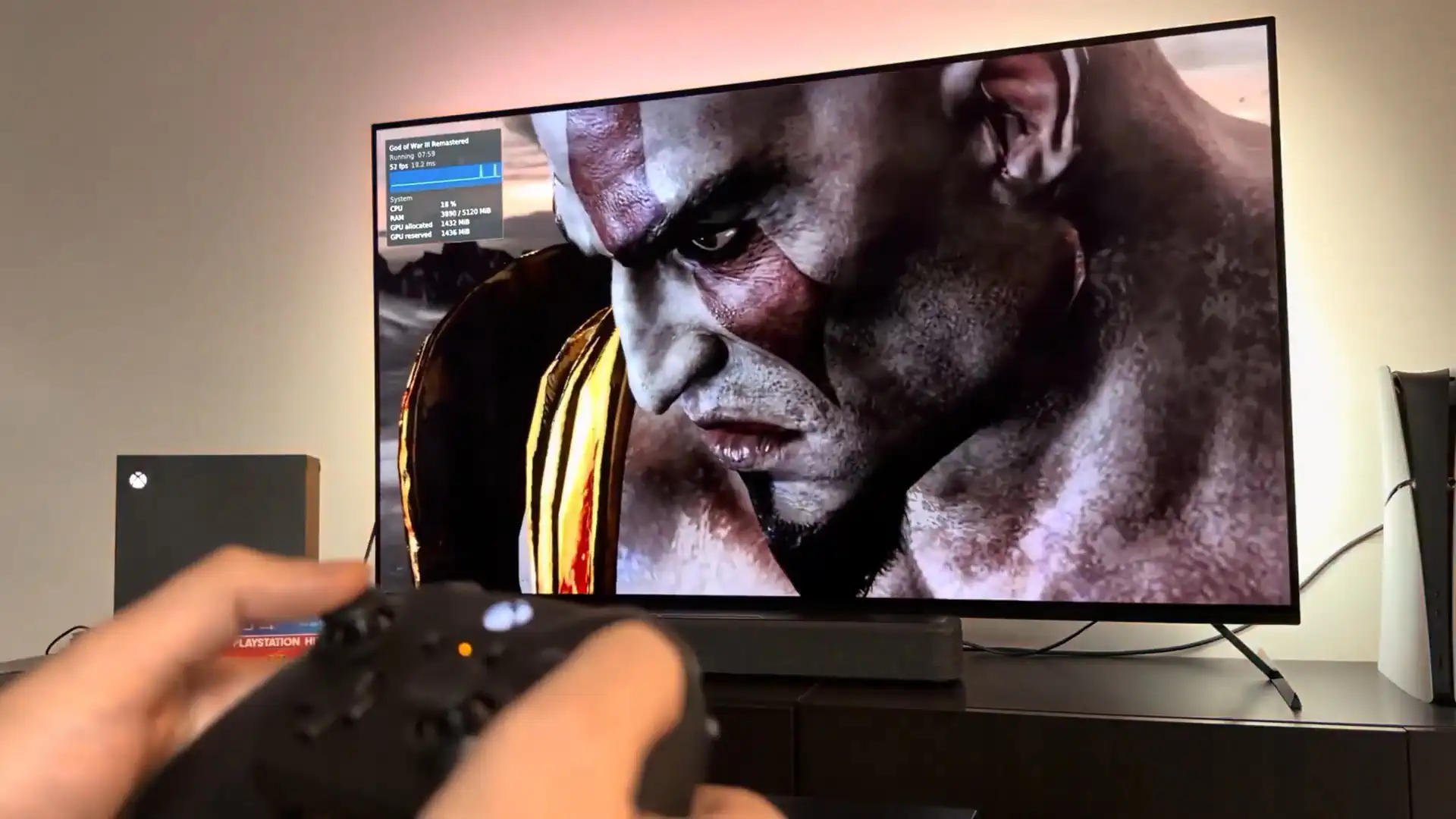 갓 오브 워3 리마스터드 Xbox Series X PS4 에뮬레이터 shadPS4 실행 시연 관련 이미지