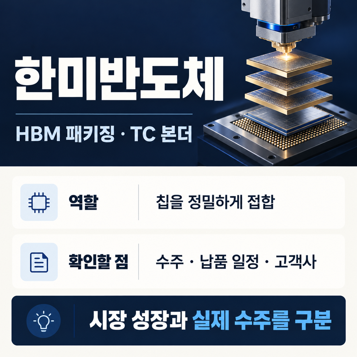 한미반도체 TC 본더의 역할과 수주 확인 항목