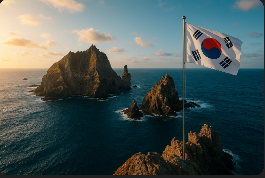 동해상의 독도 풍경 이미지