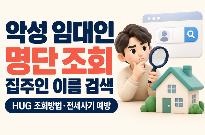 악성 임대인 명단 조회방법 총정리｜HUG 2,559명 공개&middot;보증금 5조원 미회수&middot;집주인 이름 검색&middot;전세사기 예방법