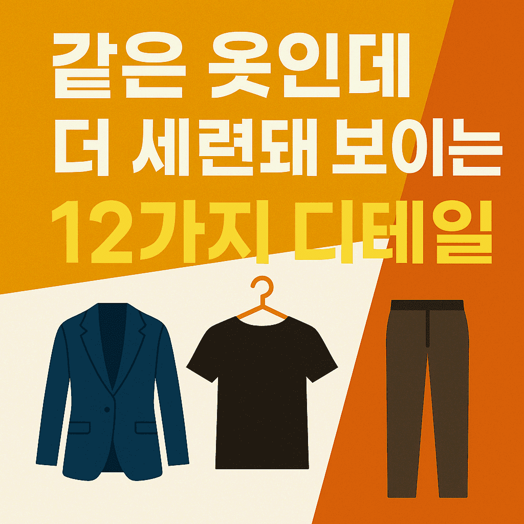 같은 옷인데 더 세련돼 보이는 12가지 디테일