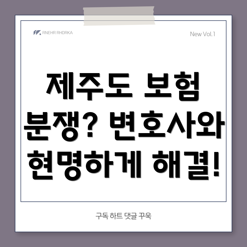 제주도 보험 분쟁