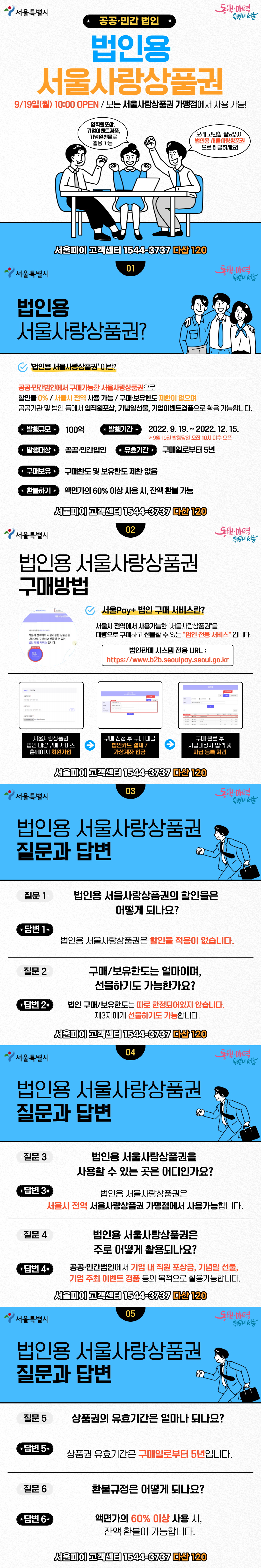 법인용 서울사랑상품권 발행기간, 구매방법, 환불