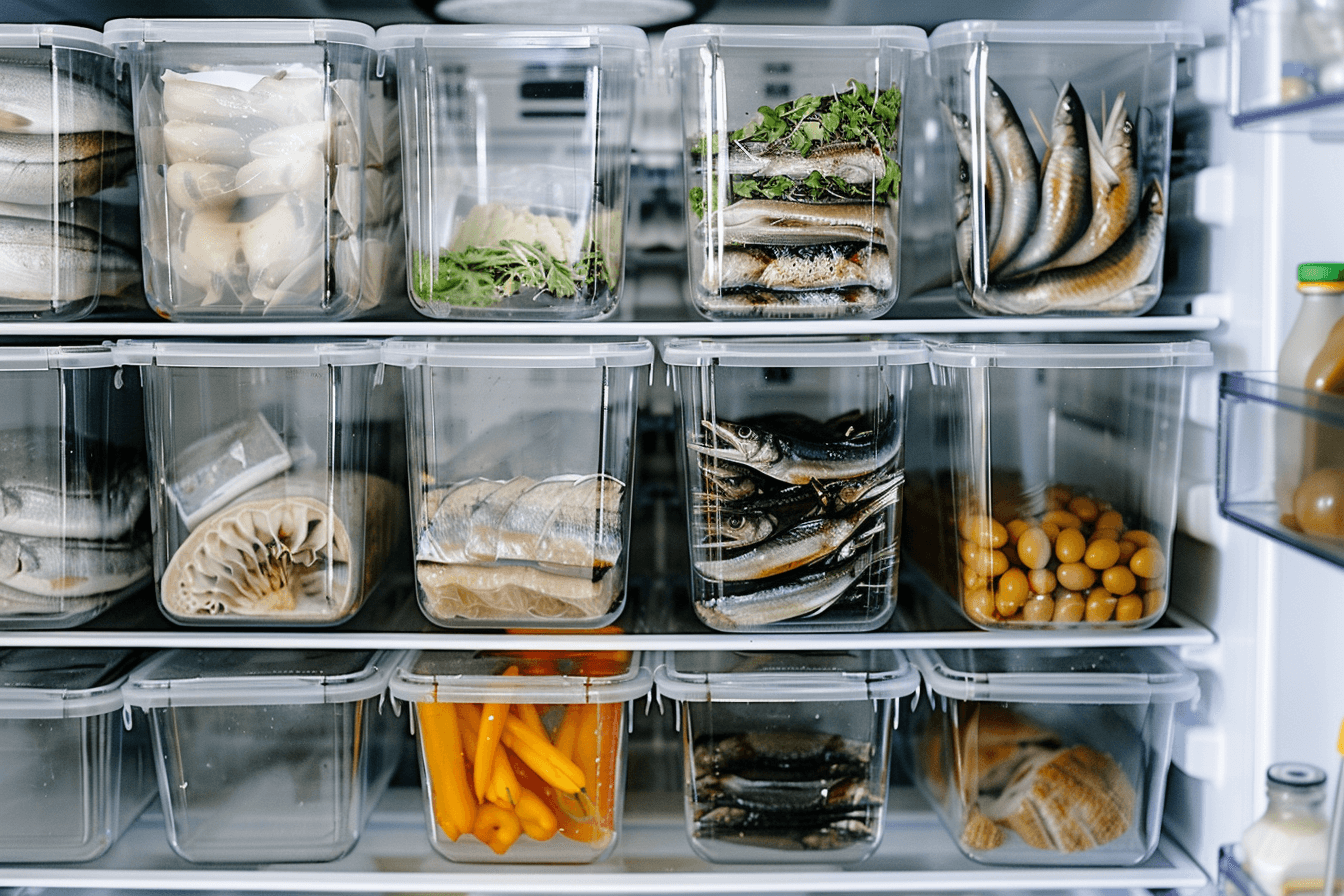 보관-용기에-담겨있는-장어와-식재료들