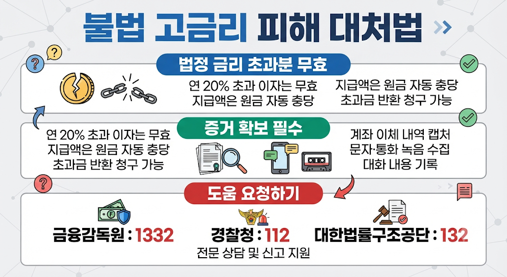 불법 고금리 피해 대처법 요약