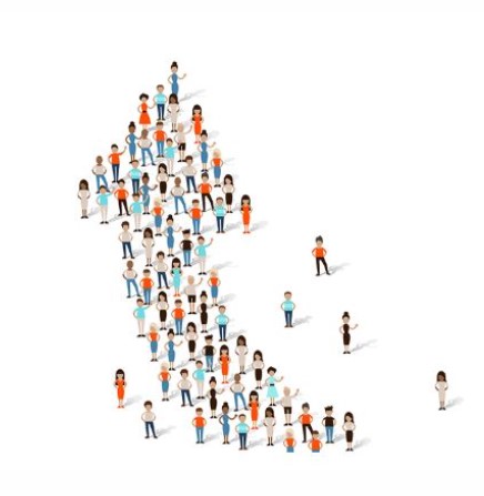 밴드웨건효과를 설명하는 사진