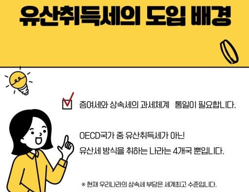 유산취득세의 개편 배경