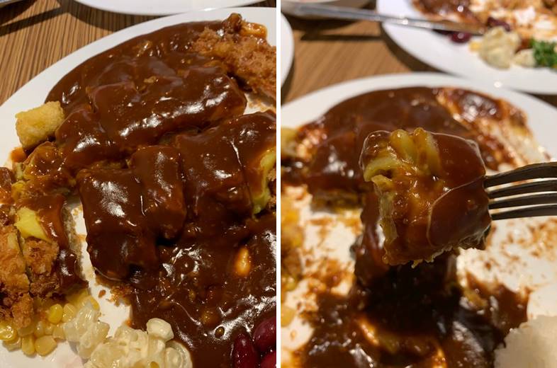 망고돈가스 단면