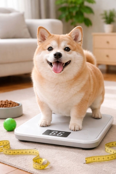개의 체중 관리 중요성 관련 사진