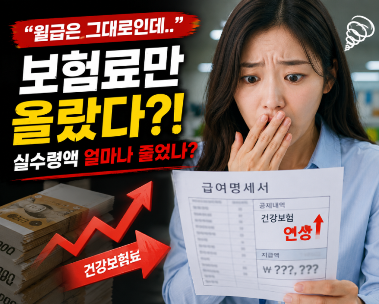 2026 건강보험료 인상|직장인 건강보험료와 실수령액 얼마나 달라질까?
