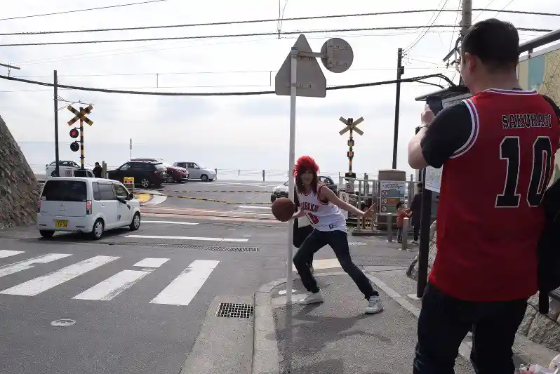 한 코스어가 슬램덩크 코스프레를 하고 찍은 사진