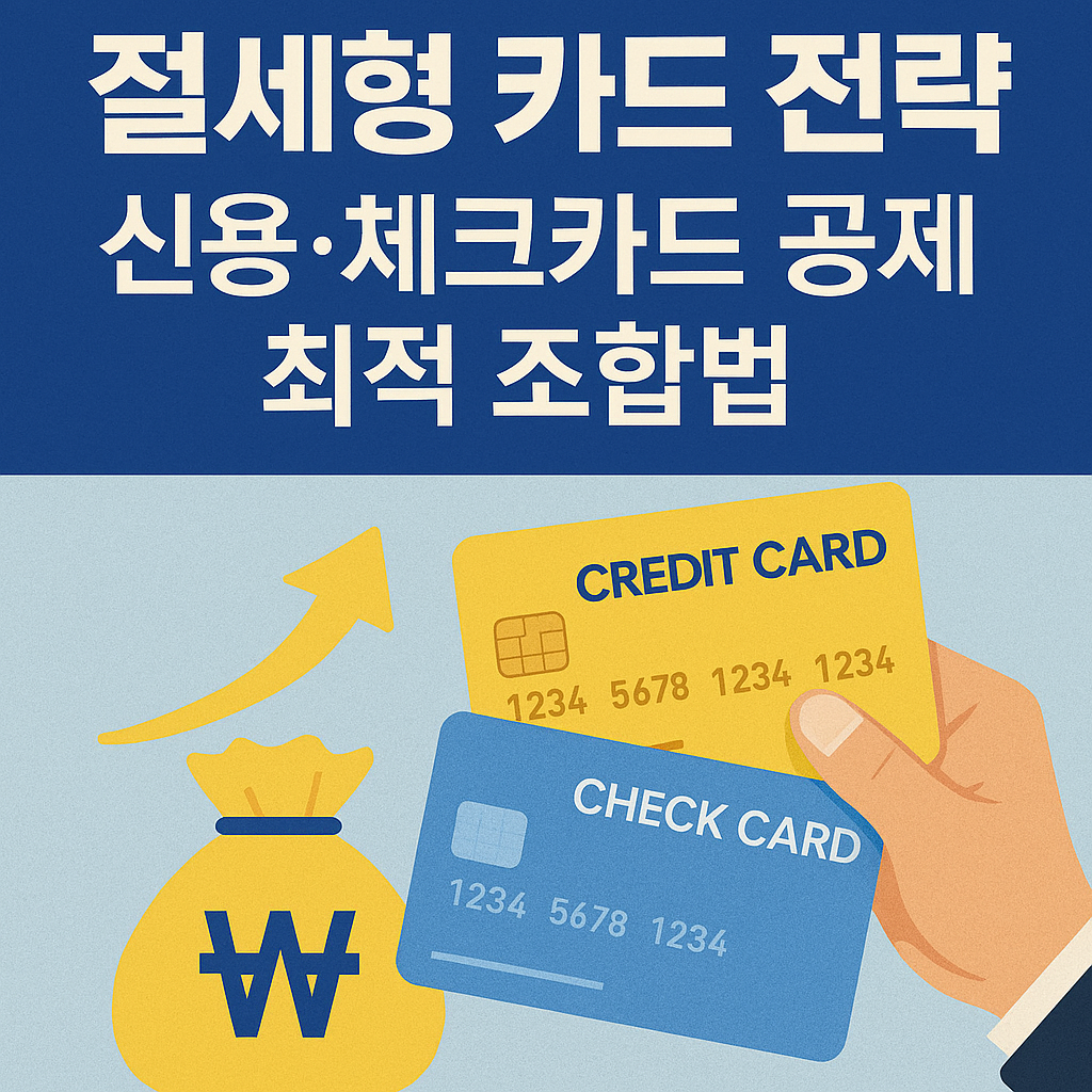 절세형 카드 전략 – 신용·체크카드 공제 최적 조합법