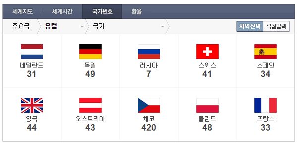 유럽국가번호