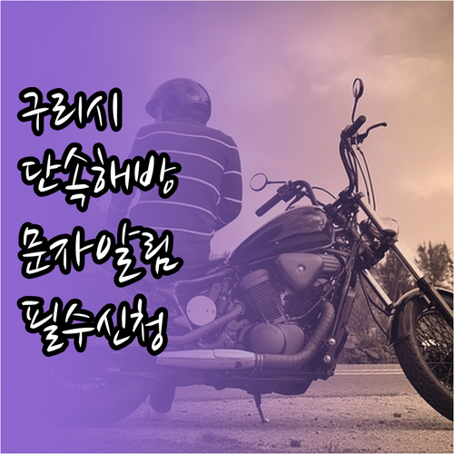 구리시 주정차 단속 알림 서비스 신청..