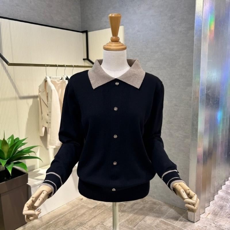 ab.f.z ab f z 카라 배색 단추 니트 AOX4HW60K