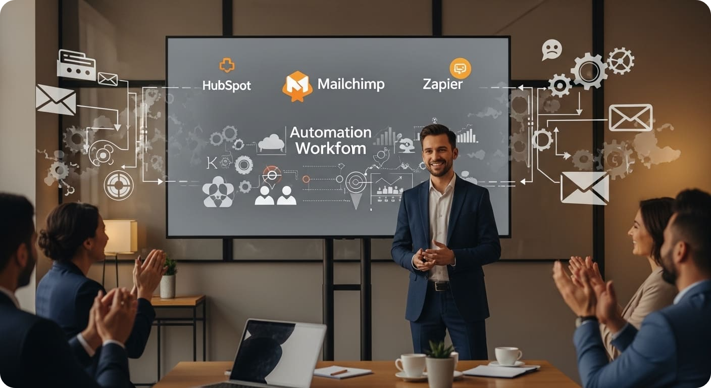 HubSpot + Mailchimp + Zapier
