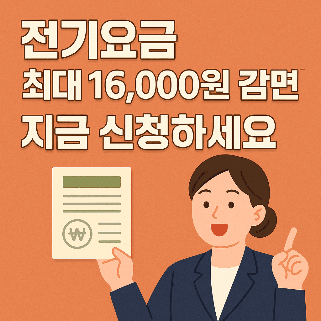 2025 기초생활수급자 전기요금 감면 제도 총정리｜신청방법, 혜택, 조건 안내