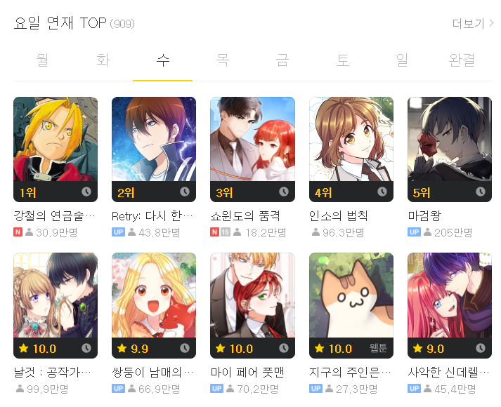 카카오페이지 웹툰