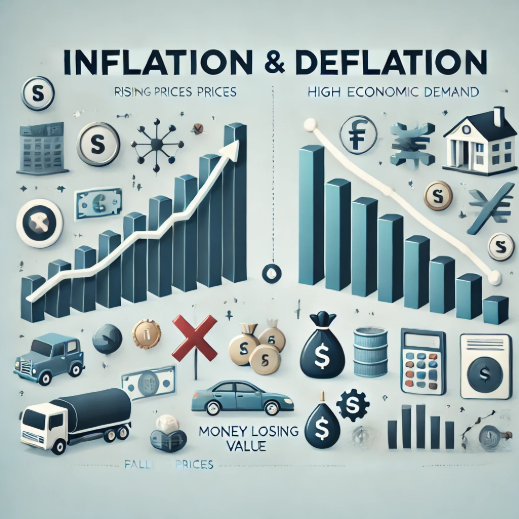 인플레이션과 디플레이션을 표현할 수 있는 사진