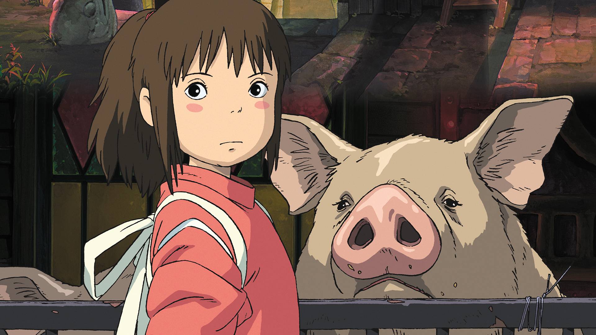 센과 치히로의 행방불명에서 치히로와 돼지로 변한 부모