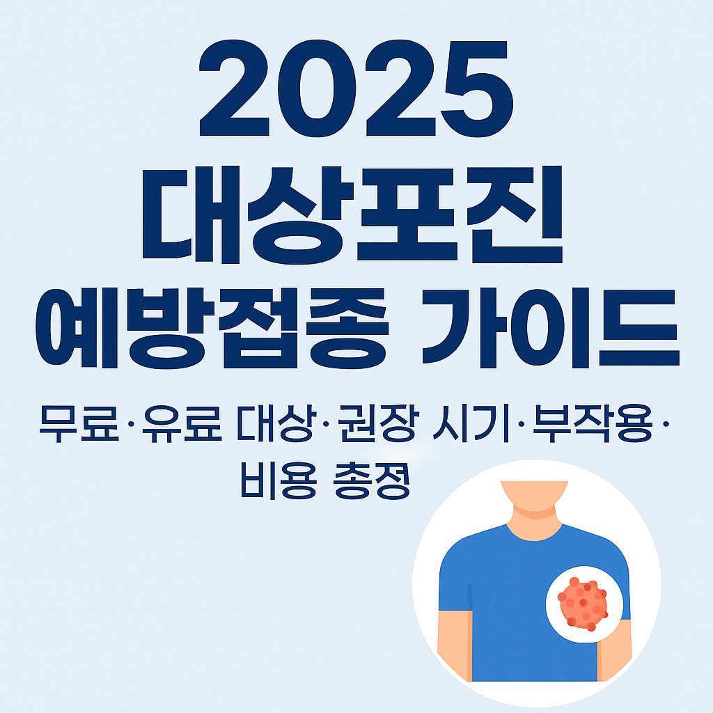 2025 대상포진 예방접종(백신) 가이드｜무료&middot;유료 대상&middot;권장 시기&middot;부작용&middot;비용 총정리