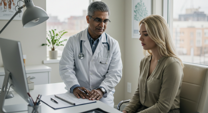 의사와 상담하는 모습