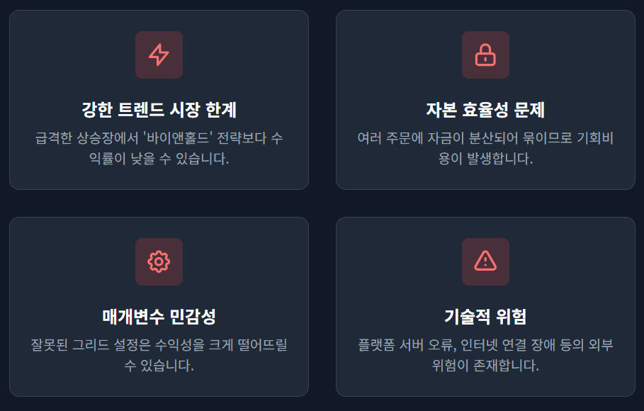 주요 단점과 위험요소 본문 이해를 돕는 이미지