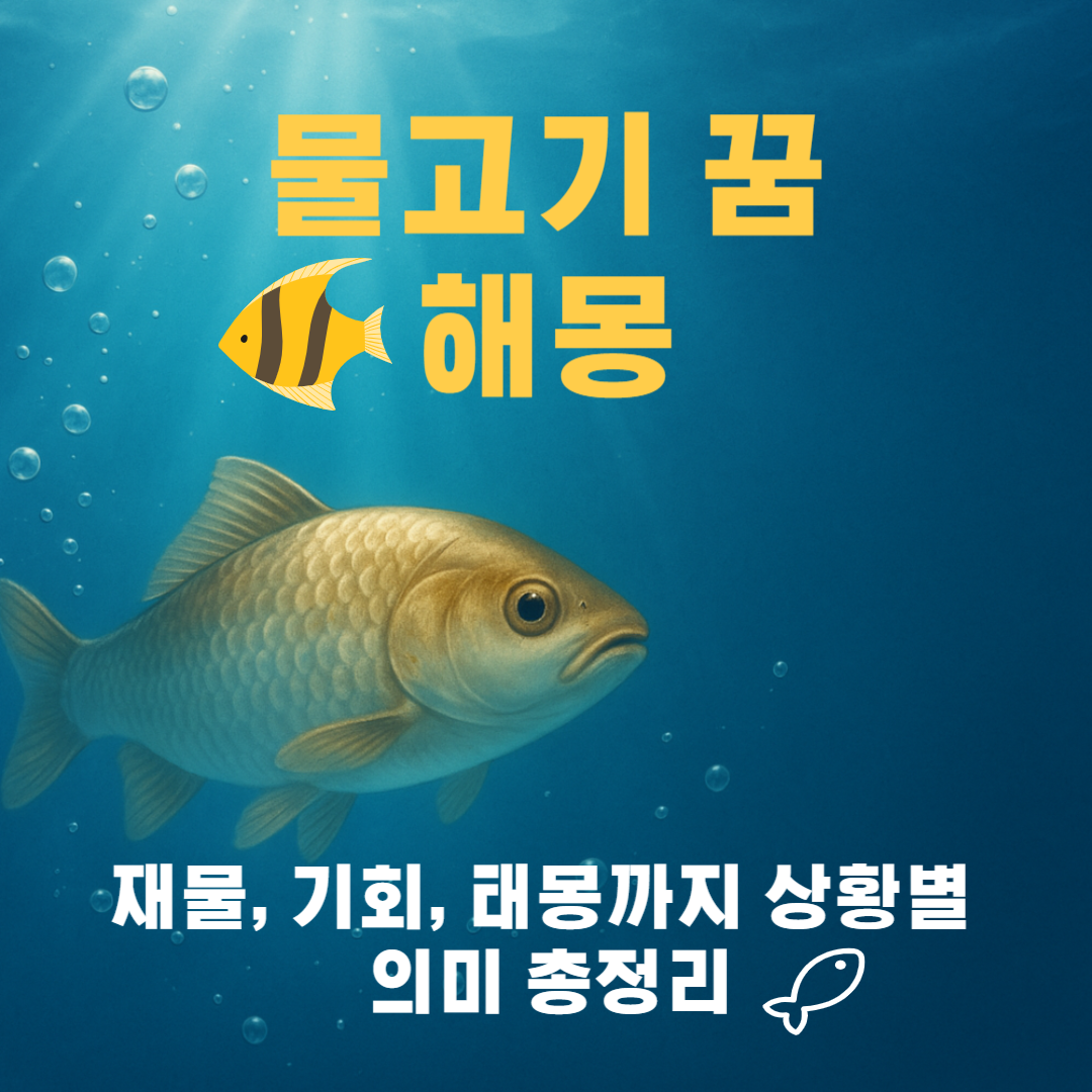 수중에 물고기(붕어)가 헤엄치는 그림
