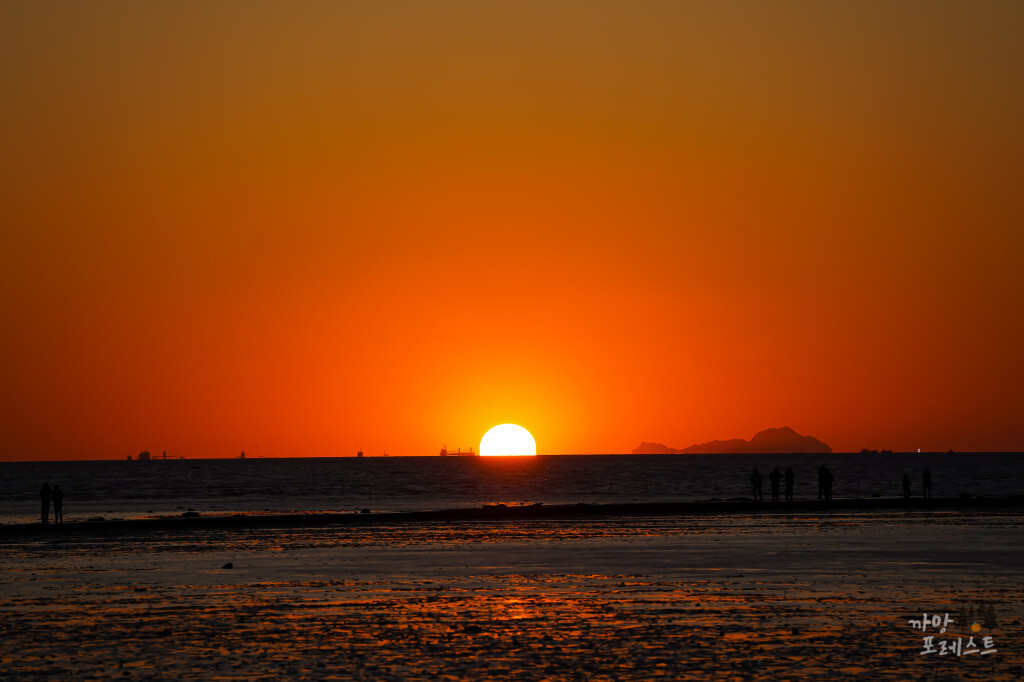 안산 탄도항 주홍빛 노을
