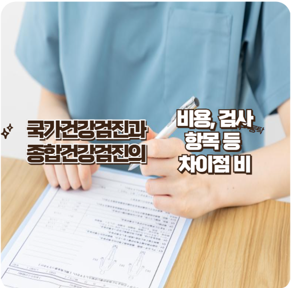 국가건강검진과 종합건강검진의 비용, 검사항목 등 차이점 비교