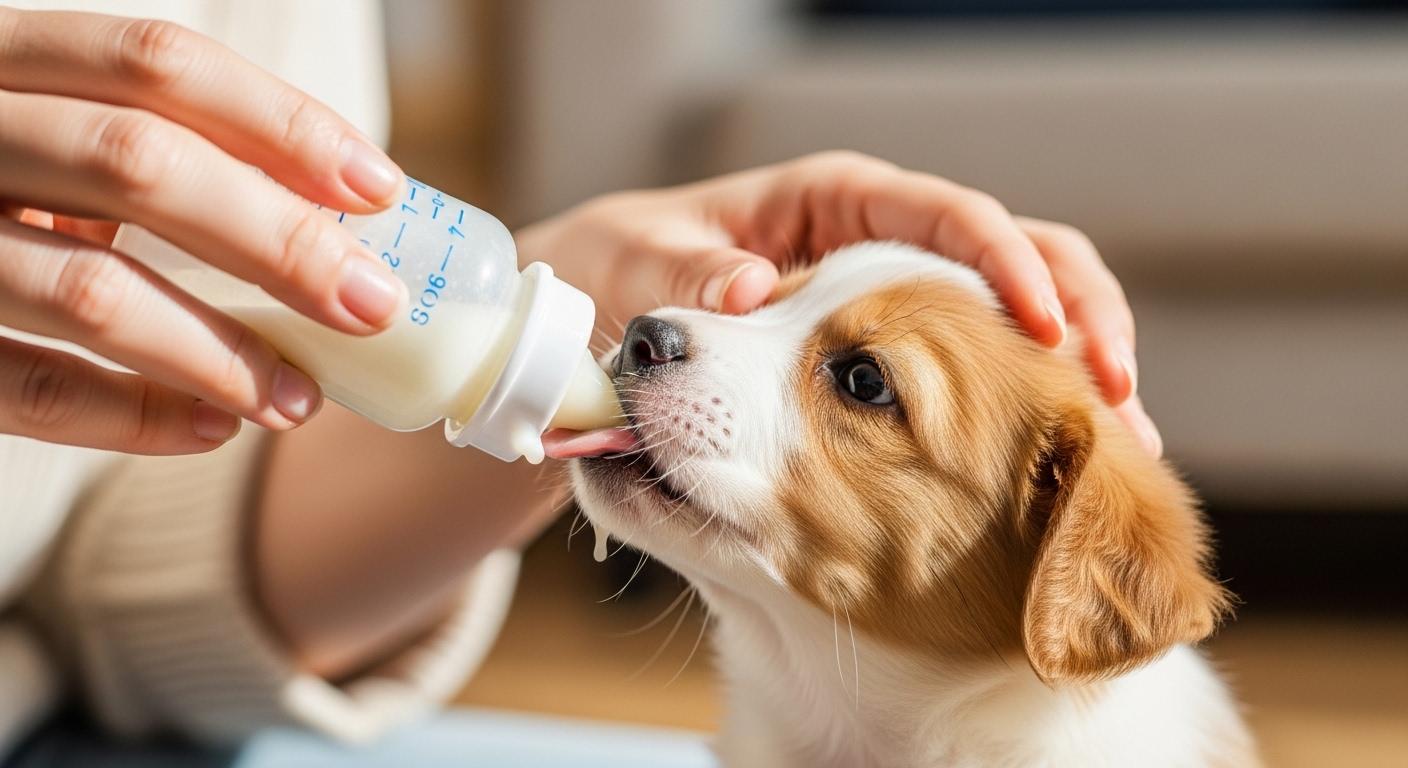 새끼 강아지 분유 먹이는법