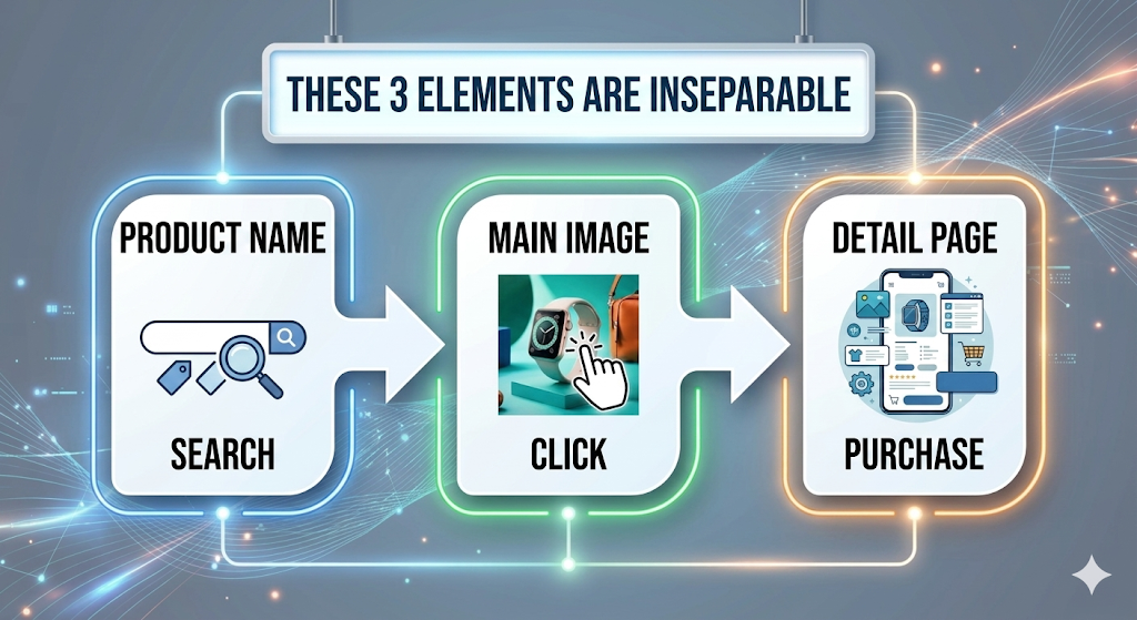 A structure for reviewing product titles, main images, and detail pages together for Smart Store ranking and conversion
