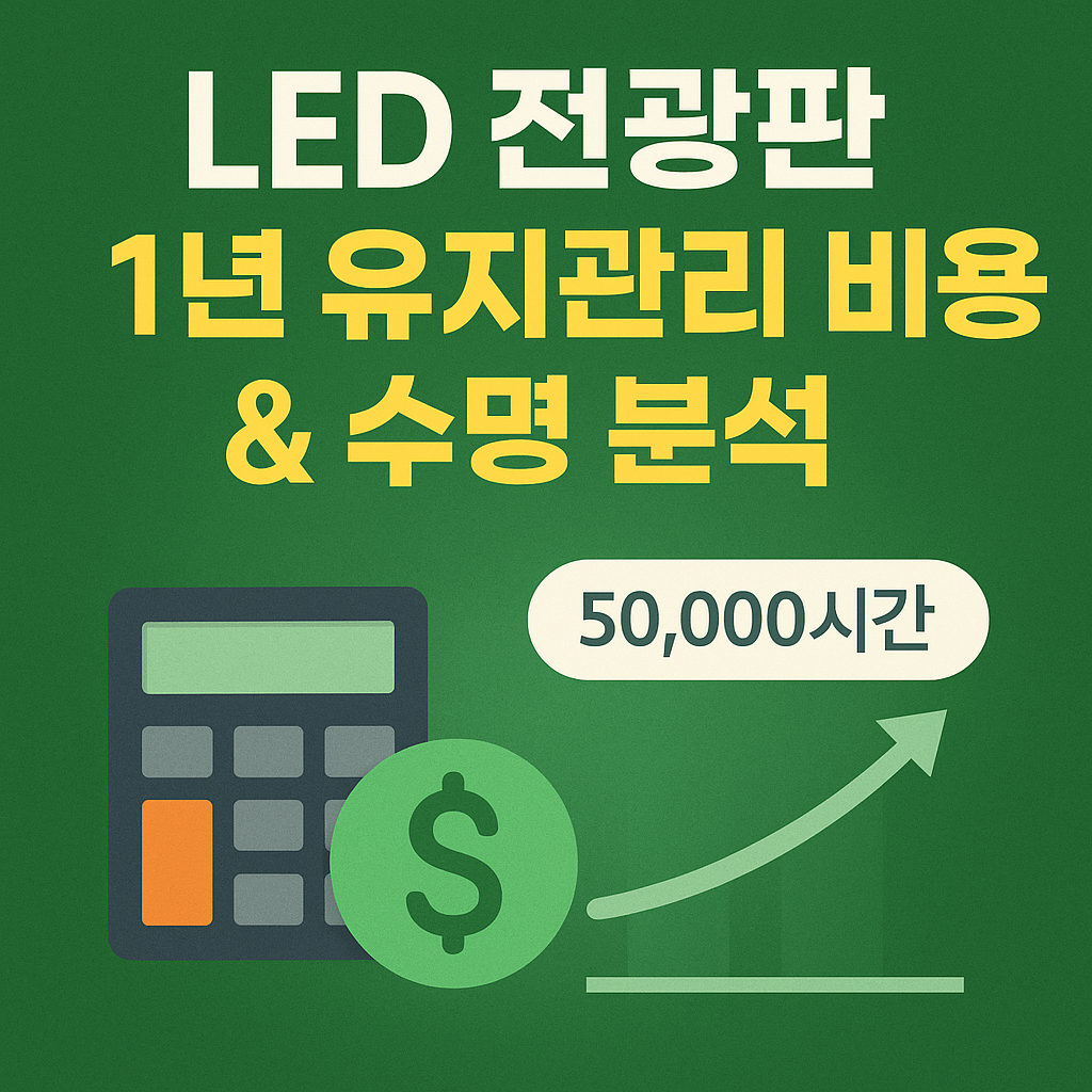 LED 전광판 1년 유지관리 비용 &amp; 수명 분석