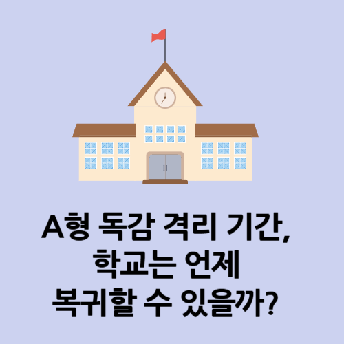 A형 독감 격리 기간, 학교는 언제 복귀할 수 있을까