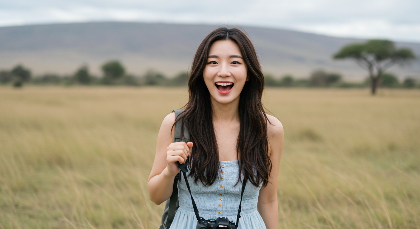 아프리카를 여행하는 사람