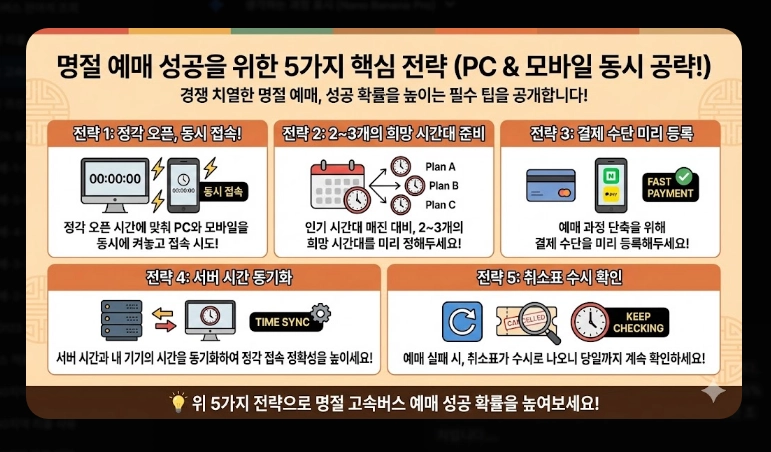 설날 고속버스 요금(일정,정책)(2026년+수수료)