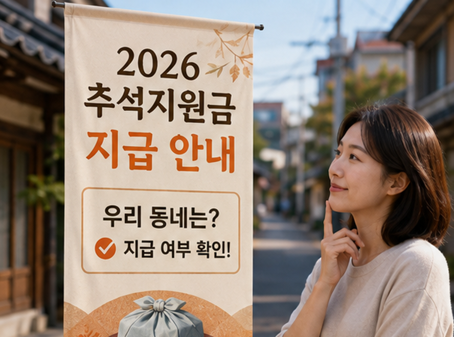"우리 동네도 또 주나요?" - 2026 추석 민생지원금 지역별 지급여부 조회해 보세요! (신청 자격, 지원금액)