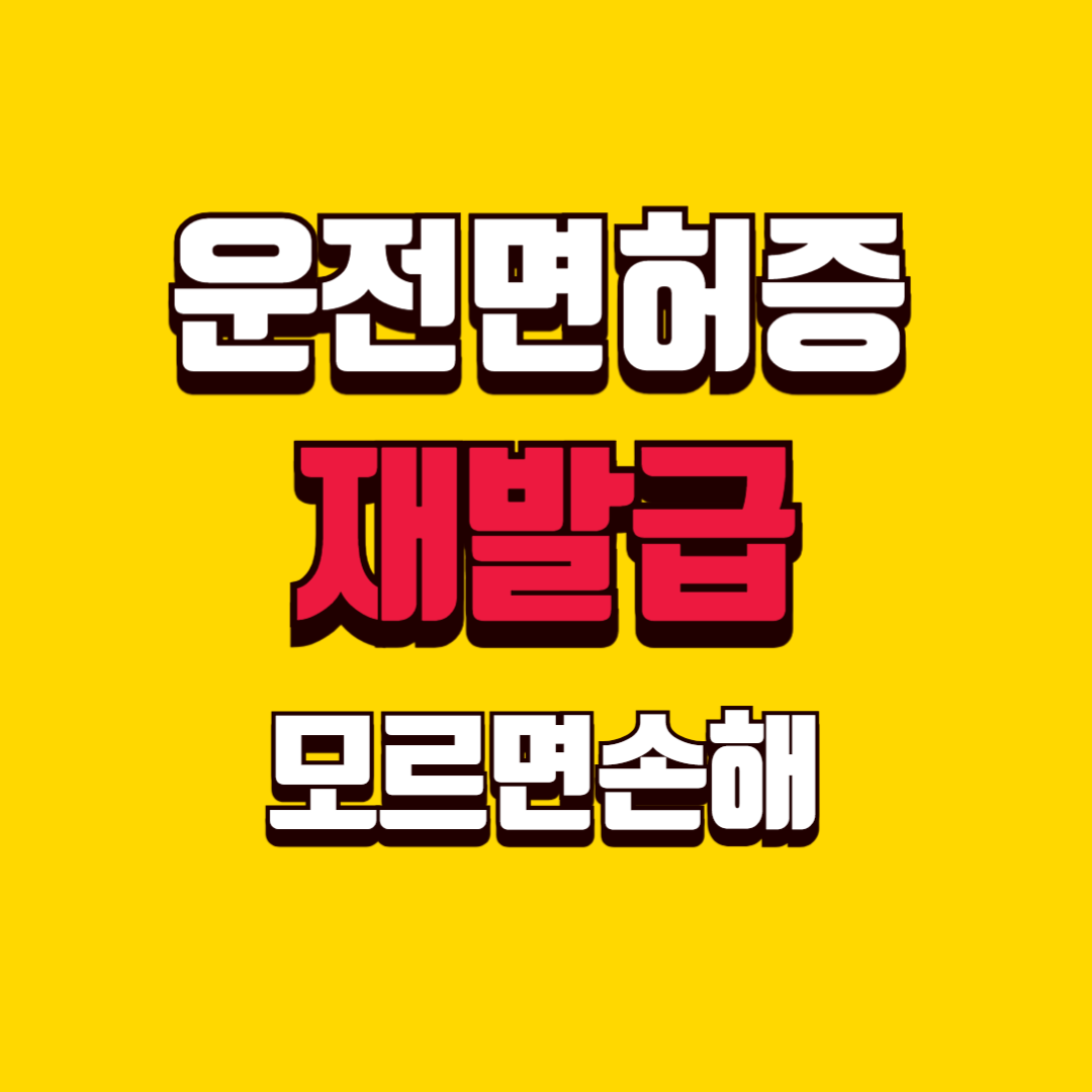 운전면허증 재발급, 이거 모르면 손해!
