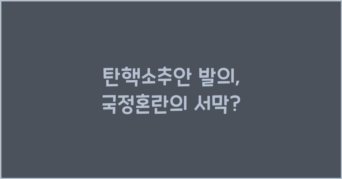탄핵소추안 발의
