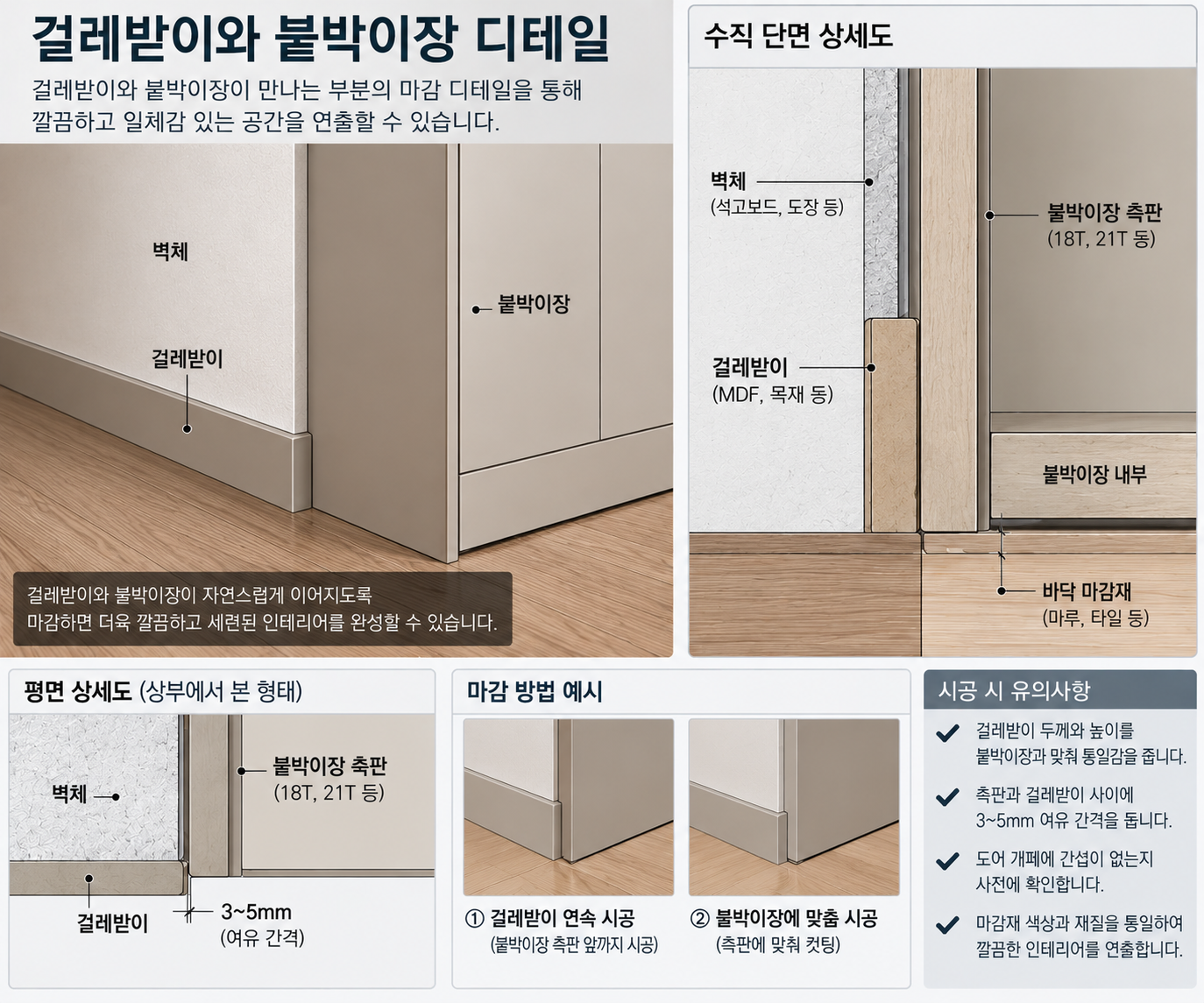 걸레받이와 붙박이장