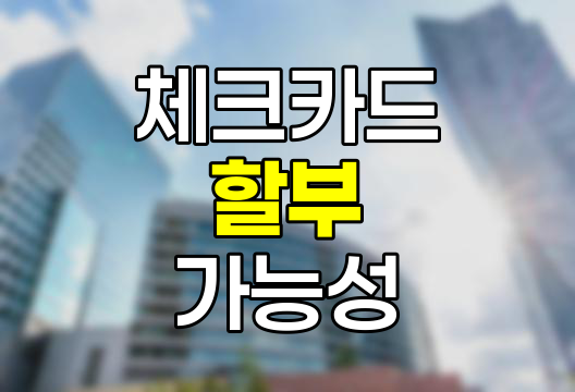 체크카드와 신용카드의 할부 기능 비교