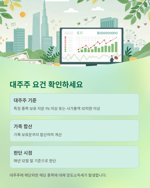 대주주 요건 확인하세요