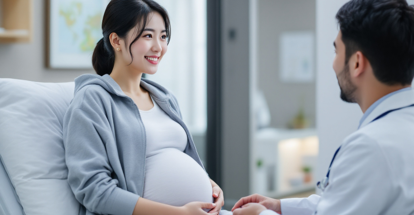 진찰을 받고 있는 임산부