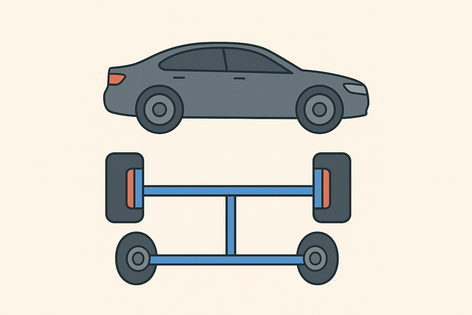 독일차 하체 구조 도식