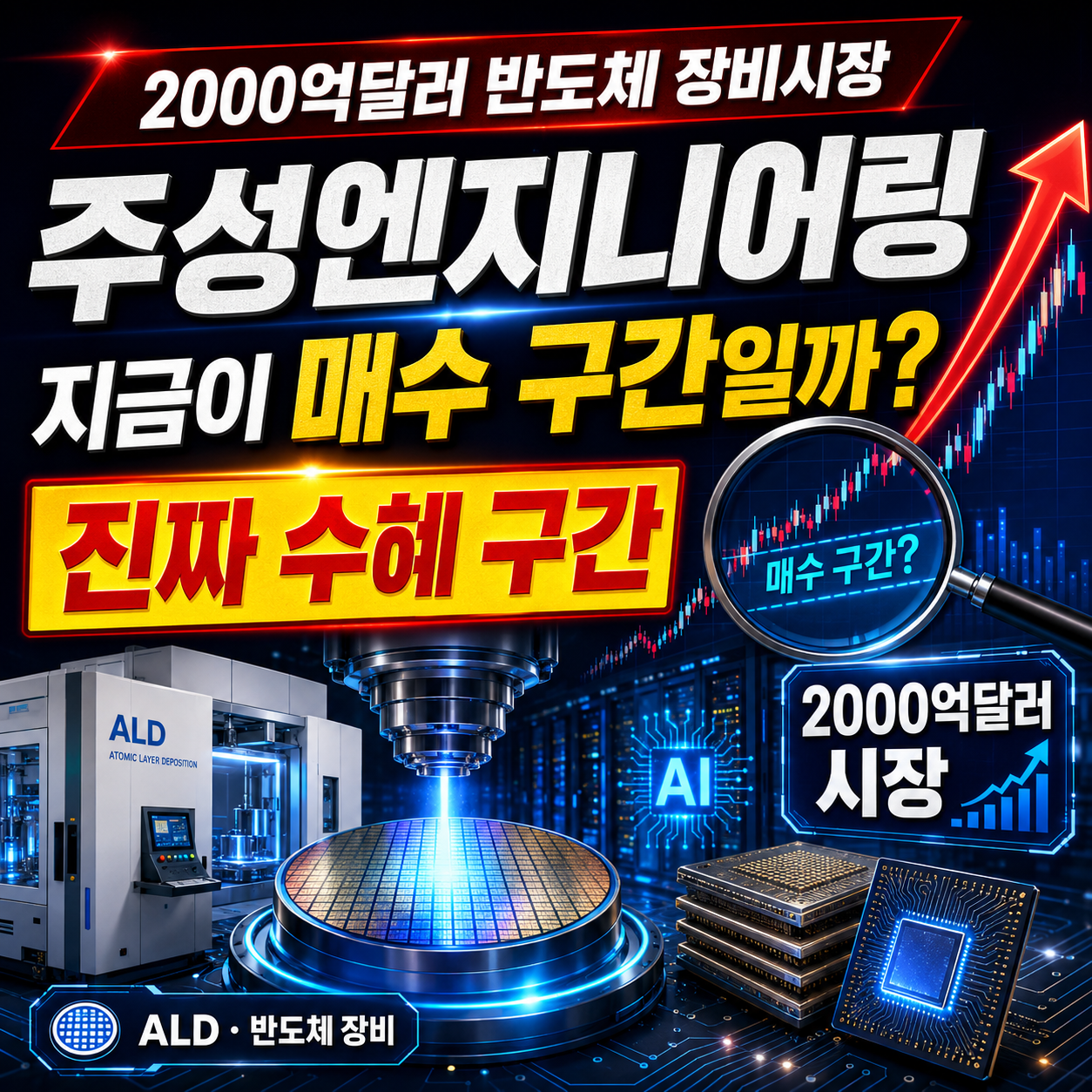 2000억달러 반도체 장비시장 성장에 따른 주성엔지니어링 주가 전망과 주요 지지선 분석