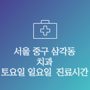 서울 중구 삼각동 치과 주말 토요일 일요일 문여는 병원 진료시간