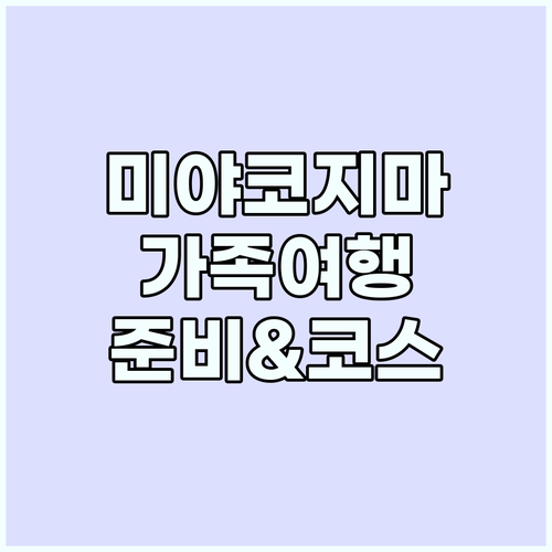 렌터카로 미야코지마 가족여행: 실패 ..